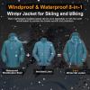 image33000ft Mens Waterproof 3in1 Ski Jacket Warm Mountain Windbreaker Snow Rain Jackets Winter Coat with Puffer JacketBlue