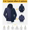 image33000ft Mens Waterproof 3in1 Ski Jacket Warm Mountain Windbreaker Snow Rain Jackets Winter Coat with Puffer JacketLoyal BlueDeep Blue