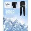 image33000ft Mens Waterproof Cycling Pants Windproof Breathable Athletic Mountain Bike Pants Running Hiking Sweatpants SportsBlack