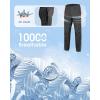 image33000ft Mens Waterproof Cycling Pants Windproof Breathable Athletic Mountain Bike Pants Running Hiking Sweatpants SportsGrey