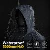 image33000ft Packable Rain Jacket Mens Lightweight Waterproof Rain Shell Jacket Raincoat with Hood for Golf Cycling WindbreakerBlue Grey