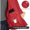 image33000ft Packable Rain Jacket Mens Lightweight Waterproof Rain Shell Jacket Raincoat with Hood for Golf Cycling WindbreakerChili Red