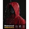image33000ft Packable Rain Jacket Mens Lightweight Waterproof Rain Shell Jacket Raincoat with Hood for Golf Cycling WindbreakerChili Red