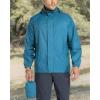 image33000ft Packable Rain Jacket Mens Lightweight Waterproof Rain Shell Jacket Raincoat with Hood for Golf Cycling WindbreakerLight Blue