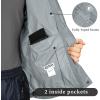 image33000ft Packable Rain Jacket Mens Lightweight Waterproof Rain Shell Jacket Raincoat with Hood for Golf Cycling WindbreakerLight Grey