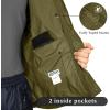 image33000ft Packable Rain Jacket Mens Lightweight Waterproof Rain Shell Jacket Raincoat with Hood for Golf Cycling WindbreakerOlive