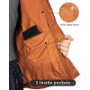 image33000ft Packable Rain Jacket Mens Lightweight Waterproof Rain Shell Jacket Raincoat with Hood for Golf Cycling WindbreakerOrangeGrey