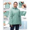 image33000ft Packable Rain Jacket Women Lightweight Waterproof Raincoat with Hood Cycling Bike Jacket WindbreakerAqua Tone
