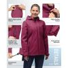 image33000ft Packable Rain Jacket Women Lightweight Waterproof Raincoat with Hood Cycling Bike Jacket WindbreakerCherry Red