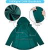 image33000ft Packable Rain Jacket Women Lightweight Waterproof Raincoat with Hood Cycling Bike Jacket WindbreakerDark Cyan