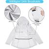 image33000ft Packable Rain Jacket Women Lightweight Waterproof Raincoat with Hood Cycling Bike Jacket WindbreakerLight Grey
