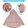 image33000ft Packable Rain Jacket Women Lightweight Waterproof Raincoat with Hood Cycling Bike Jacket WindbreakerLight Pink