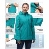 image33000ft Packable Rain Jacket Women Lightweight Waterproof Raincoat with Hood Cycling Bike Jacket WindbreakerSea Blue