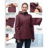 image33000ft Packable Rain Jacket Women Lightweight Waterproof Raincoat with Hood Cycling Bike Jacket WindbreakerWine Red