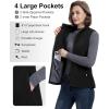 image33000ft Womens Fleece Vest Lightweight Warm Polar Soft Vests Outerwear with Zip Up Pockets Sleeveless Jacket for WinterBlack