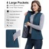 image33000ft Womens Fleece Vest Lightweight Warm Polar Soft Vests Outerwear with Zip Up Pockets Sleeveless Jacket for WinterBlue
