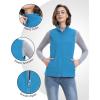 image33000ft Womens Fleece Vest Lightweight Warm Polar Soft Vests Outerwear with Zip Up Pockets Sleeveless Jacket for WinterBright Blue