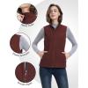 image33000ft Womens Fleece Vest Lightweight Warm Polar Soft Vests Outerwear with Zip Up Pockets Sleeveless Jacket for WinterCaramel