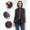 image33000ft Womens Fleece Vest Lightweight Warm Polar Soft Vests Outerwear with Zip Up Pockets Sleeveless Jacket for WinterChocolate