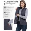 image33000ft Womens Fleece Vest Lightweight Warm Polar Soft Vests Outerwear with Zip Up Pockets Sleeveless Jacket for WinterDark Grey Heather