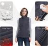 image33000ft Womens Fleece Vest Lightweight Warm Polar Soft Vests Outerwear with Zip Up Pockets Sleeveless Jacket for WinterDark Grey Heather