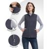 image33000ft Womens Fleece Vest Lightweight Warm Polar Soft Vests Outerwear with Zip Up Pockets Sleeveless Jacket for WinterDark Grey Heather