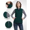 image33000ft Womens Fleece Vest Lightweight Warm Polar Soft Vests Outerwear with Zip Up Pockets Sleeveless Jacket for WinterForest Green