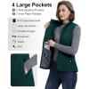 image33000ft Womens Fleece Vest Lightweight Warm Polar Soft Vests Outerwear with Zip Up Pockets Sleeveless Jacket for WinterForest Green