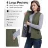 image33000ft Womens Fleece Vest Lightweight Warm Polar Soft Vests Outerwear with Zip Up Pockets Sleeveless Jacket for WinterGreen