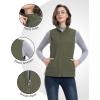 image33000ft Womens Fleece Vest Lightweight Warm Polar Soft Vests Outerwear with Zip Up Pockets Sleeveless Jacket for WinterGreen