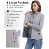 image33000ft Womens Fleece Vest Lightweight Warm Polar Soft Vests Outerwear with Zip Up Pockets Sleeveless Jacket for WinterLight Grey