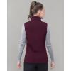 image33000ft Womens Fleece Vest Lightweight Warm Polar Soft Vests Outerwear with Zip Up Pockets Sleeveless Jacket for WinterWine