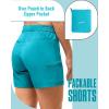 image33000ft Womens Golf Shorts 5 Inch Inseam Quick Dry Ladies Stretch Packable Hiking Casual with 4 PocketsBlue Green