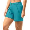 image33000ft Womens Golf Shorts 5 Inch Inseam Quick Dry Ladies Stretch Packable Hiking Casual with 4 PocketsBlue Green