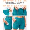 image33000ft Womens Golf Shorts 5 Inch Inseam Quick Dry Ladies Stretch Packable Hiking Casual with 4 PocketsBlue Green