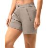 image33000ft Womens Golf Shorts 5 Inch Inseam Quick Dry Ladies Stretch Packable Hiking Casual with 4 PocketsFossil