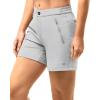 image33000ft Womens Golf Shorts 5 Inch Inseam Quick Dry Ladies Stretch Packable Hiking Casual with 4 PocketsLight Grey