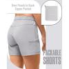 image33000ft Womens Golf Shorts 5 Inch Inseam Quick Dry Ladies Stretch Packable Hiking Casual with 4 PocketsSliver
