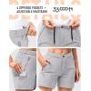 image33000ft Womens Golf Shorts 5 Inch Inseam Quick Dry Ladies Stretch Packable Hiking Casual with 4 PocketsSliver