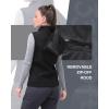 image33000ft Womens Hooded Lightweight Softshell Vest Fleece Lined Windproof Zip Up Sleeveless Jacket for Hiking Golf RunningBlack