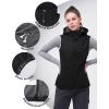 image33000ft Womens Hooded Lightweight Softshell Vest Fleece Lined Windproof Zip Up Sleeveless Jacket for Hiking Golf RunningBlack
