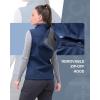 image33000ft Womens Hooded Lightweight Softshell Vest Fleece Lined Windproof Zip Up Sleeveless Jacket for Hiking Golf RunningBlue
