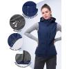 image33000ft Womens Hooded Lightweight Softshell Vest Fleece Lined Windproof Zip Up Sleeveless Jacket for Hiking Golf RunningBlue