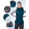image33000ft Womens Hooded Lightweight Softshell Vest Fleece Lined Windproof Zip Up Sleeveless Jacket for Hiking Golf RunningDark Blue