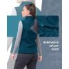 image33000ft Womens Hooded Lightweight Softshell Vest Fleece Lined Windproof Zip Up Sleeveless Jacket for Hiking Golf RunningDark Blue