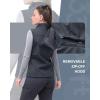 image33000ft Womens Hooded Lightweight Softshell Vest Fleece Lined Windproof Zip Up Sleeveless Jacket for Hiking Golf RunningDark Grey
