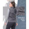 image33000ft Womens Hooded Lightweight Softshell Vest Fleece Lined Windproof Zip Up Sleeveless Jacket for Hiking Golf RunningLight Grey