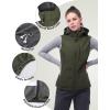 image33000ft Womens Hooded Lightweight Softshell Vest Fleece Lined Windproof Zip Up Sleeveless Jacket for Hiking Golf RunningOlive Green