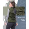 image33000ft Womens Hooded Lightweight Softshell Vest Fleece Lined Windproof Zip Up Sleeveless Jacket for Hiking Golf RunningOlive Green