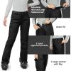 image33000ft Womens Insulated Snow Pants Waterproof Snowboard Ski Pants with Boot GaitersBlack